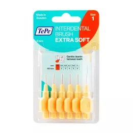 TEPE Μεσοδόντιο βουρτσάκι x-soft 0,45mm ISO 1 πορτοκάλι, 6 τεμ