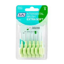TEPE Μεσοδόντιο βουρτσάκι x-soft 0,8mm ISO 5 πράσινο, 6 τεμ
