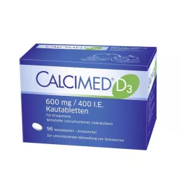 CALCIMED D3 600 mg/400 I.E μασώμενα δισκία, 96 τεμ