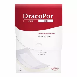 DRACOPOR Επίδεσμος τραυμάτων 8x15 cm αποστειρωμένος, 5 τεμ