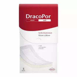 DRACOPOR Επίδεσμος τραυμάτων 10x20 cm αποστειρωμένος, 5 τεμ