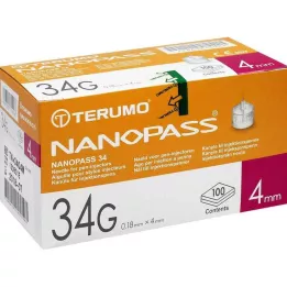 TERUMO NANOPASS 34 Pen Needle 34 G 0,18x4 mm, 100 τμχ