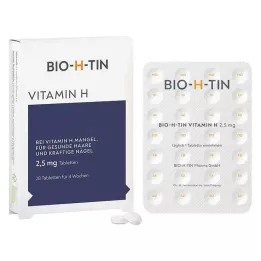 BIO-H-TIN Βιταμίνη H 2,5 mg για 4 εβδομάδες δισκία, 28 τεμ