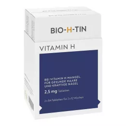 BIO-H-TIN Βιταμίνη H 2,5 mg για 2x12 εβδομάδες δισκία, 2X84 τεμ