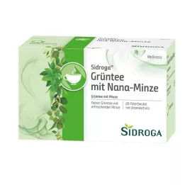 SIDROGA Πράσινο τσάι ευεξίας με. Nana Mint Filter., 20 X 1,5 γρ