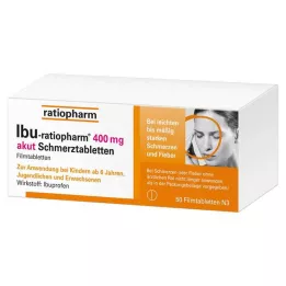 IBU-RATIOPHARM 400 mg δισκία οξέος πόνου, επικαλυμμένα με λεπτό υμένιο δισκία, 50 τεμ