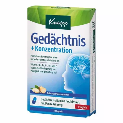 KNEIPP Κάψουλες Memory+Concentration, 30 τεμ KNEIPP Κάψουλες Memory+Concentration, 30 τεμ