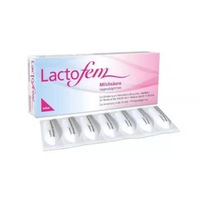 LACTOFEM Κολπικά υπόθετα γαλακτικού οξέος, 14 τεμ LACTOFEM Κολπικά υπόθετα γαλακτικού οξέος, 14 τεμ