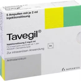 TAVEGIL Ενέσιμο διάλυμα 2 mg/2 ml αμπούλες, 5X2 ml