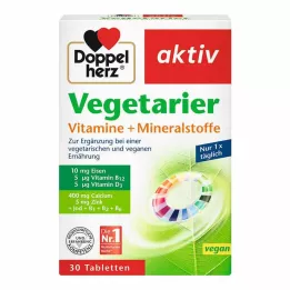 DOPPELHERZ Vegetarian Vitamins+Minerals active, 30 τεμ