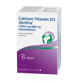 CALCIUM VITAMIN D3 Zentiva 1000 mg/880 I.E μασώμενα δισκία, 100 τεμ