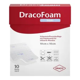 Κάλυμμα τραύματος από αφρό Dracofoam Infection 20x20cm, 10 τεμ