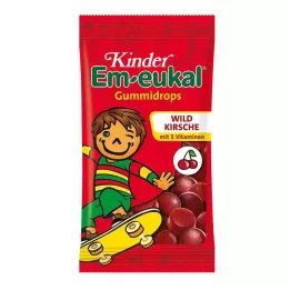 EM-EUKAL Kinder Gummidrops Wild Cherry με διατήρηση ζάχαρης, 75 γρ