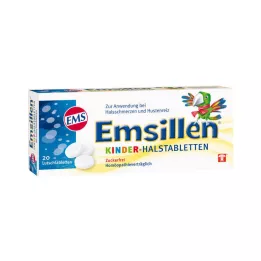 EMSILLEN Παιδικές παστίλιες λαιμού Βανίλια, 20 τεμ