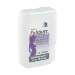 FOLSÄURE 800 Plus B12+Iodine Tablets, 120 τεμ