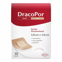 DRACOPOR Επίδεσμος τραυμάτων 3,8x3,8 εκ. αποστειρωμένο στο χρώμα του δέρματος, 10 τεμ