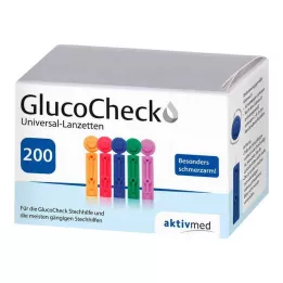 GLUCOCHECK Lancets Universal, 200 τεμ