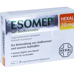 ESOMEP HEXAL για καούρα 20 mg MSR σκληρές κάψουλες, 7 τεμ