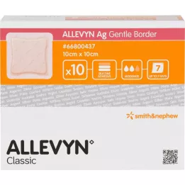 ALLEVYN Ag Gentle Border 10x10 cm επίδεσμος πληγών, 10 τμχ