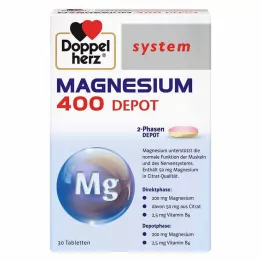 DOPPELHERZ Ταμπλέτες συστήματος Magnesium 400 Depot, 30 τεμ