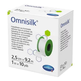 OMNISILK Γύψος στερέωσης τεχνητό μετάξι 2,5 cm x 9,2 m, 1 τεμάχιο