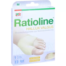RATIOLINE Μαξιλαράκι προστασίας πίεσης Hallux valgus μέγεθος M, 1 τεμάχιο