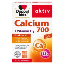 DOPPELHERZ Ταμπλέτες Calcium 700+Vitamin D3, 30 τεμ