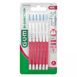 GUM Bi-Direction Interdentalb.1,2 mm ροζ, 6 τεμ
