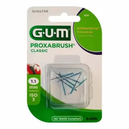 GUM Ανταλλακτικά βουρτσάκια Proxabrush Classic 1,1 mm, 8 τεμάχια