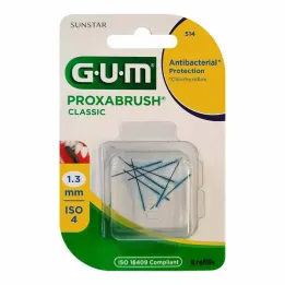 GUM Ανταλλακτικά βουρτσάκια Proxabrush Classic 1,3 mm, 8 τεμάχια