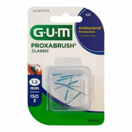 GUM Ανταλλακτικά βουρτσάκια Proxabrush Classic 1,2 mm, 8 τεμάχια