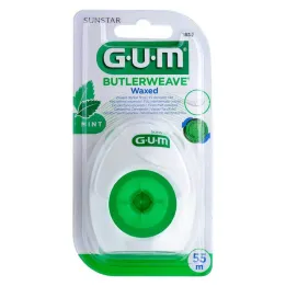 GUM Κερωμένο οδοντικό νήμα Butlerweave μέντα, 1 τεμ
