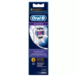 ORAL B Κεφαλές βούρτσας 3D Λευκό, 3 τεμ