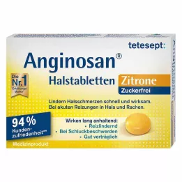 TETESEPT Παστίλιες λαιμού Anginosan λεμόνι χωρίς ζάχαρη, 20 τεμ