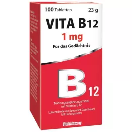 VITA Β12 Παστίλιες με γεύση μέντας 1 mg, 100 τεμ