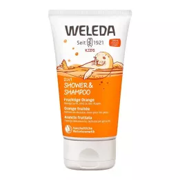 WELEDA Παιδικό ντους 2 σε 1 &amp; Σαμπουάν φρουτώδες πορτοκάλι, 150 ml