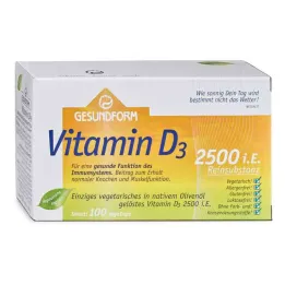 Υγιεινή μορφή βιταμίνης D3 2.500 δηλ. Vega κάψουλες (100 τεμάχια)