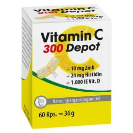 Vitamin C 300 depot + ψευδάργυρος + ιστιδίνη + κάψουλες D, 60 τμχ