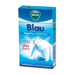 WICK BLAU Καραμέλες μενθόλης χωρίς ζάχαρη Clickbox, 46 γρ