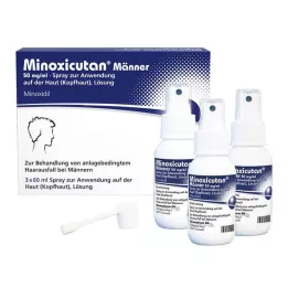 MINOXICUTAN Ανδρικά 50 mg/ml Σπρέι, 3Χ60 ml
