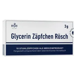 Υπόθετα γλυκερίνης Rösch 3 g κατά της δυσκοιλιότητας, 10 τμχ