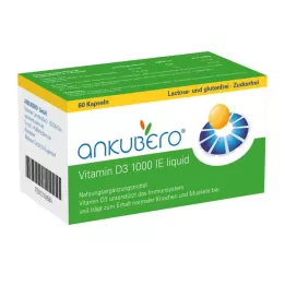 ANKUBERO Βιταμίνη D3 1000 IU υγρές κάψουλες, 60 τεμάχια