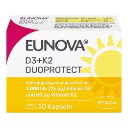 EUNOVA DuoProtect D3+K2 1000 IU/80 μg κάψουλες, 30 τεμ
