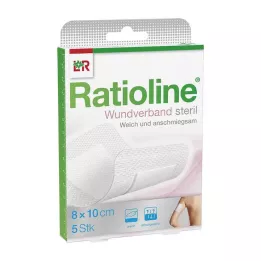 RATIOLINE Επίδεσμος τραυμάτων 10x8 cm αποστειρωμένος, 5 τεμ