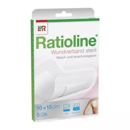 RATIOLINE Επίδεσμος τραυμάτων 15x10 cm αποστειρωμένος, 5 τεμ