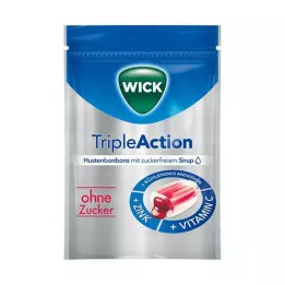 WICK Μενθόλη τριπλής δράσης &amp; Cassis χωρίς ζάχαρη, 72 γρ