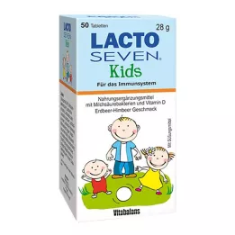 LACTO SEVEN Παιδικά ταμπλέτες με γεύση φράουλα-βατόμουρο, 50 τεμ