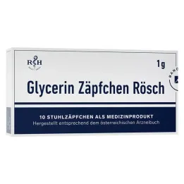 Υπόθετα γλυκερίνης Rösch 1 g για δυσκοιλιότητα, 10 τμχ