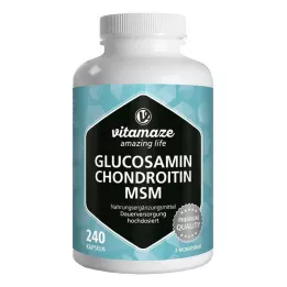 GLUCOSAMIN CHONDROITIN MSM Κάψουλες βιταμίνης C, 240 τεμ