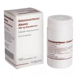 CALCIUMCARBONAT ABANTA 500 mg μασώμενα δισκία, 100 τεμ